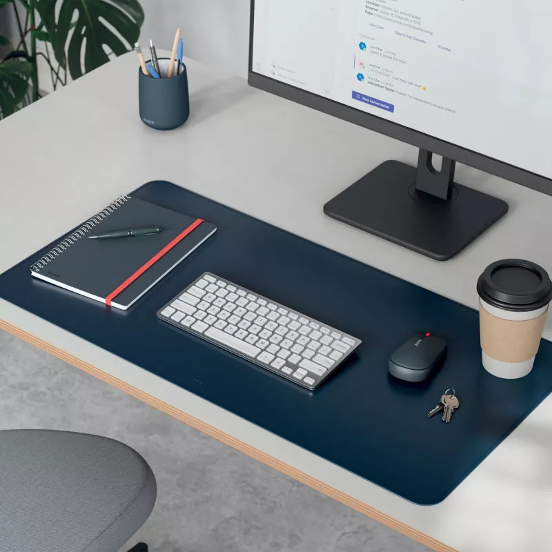 Schreibtischmatte LEITZ Large Desk Mat, PVC, Dunkelblau, 400 x 800 x 2 mm