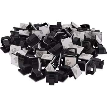 InLine 59971G Kabel-Organizer Universal Kabelhaken Schwarz 100 Stück
