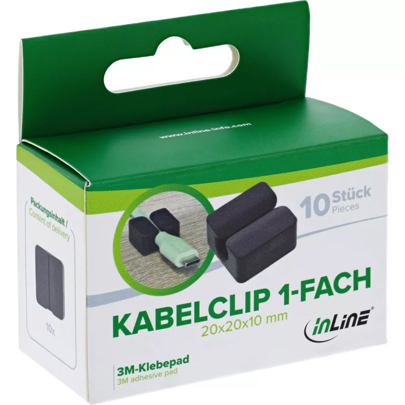 InLine 59971I Kabelclip Universal Kabelclip Schwarz 10 Stück