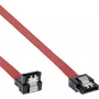 InLine SATA-Kabel für 150 / 300 / 600 S-ATA-Verbindungen abgewinkelt mit Verriegelungen 90° 0,5 m