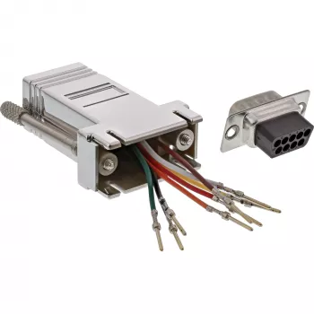 InLine Adapter 9 Pin Sub-D Stecker RJ45 Buchse metallbeschichtet 68889M