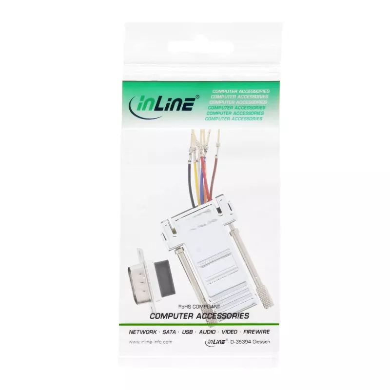 InLine Adapter 9 Pin Sub-D Stecker RJ45 Buchse metallbeschichtet 68889M