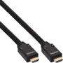 InLine HDMI Aktivkabel, HDMI-High Speed mit Ethernet, M/M, Nylongeflecht, 10m