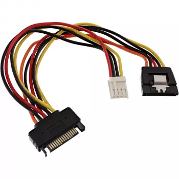 SATA-Stromadapterkabel Buchse/Stecker + Floppy-Stromanschluss 0,15 m InLine 29691