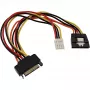SATA-Stromadapterkabel Buchse/Stecker + Floppy-Stromanschluss 0,15 m InLine 29691