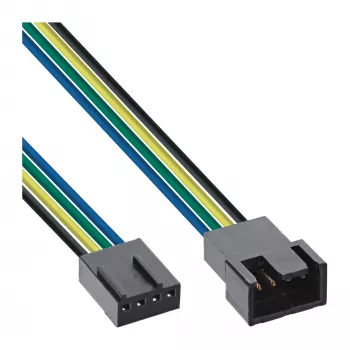 InLine Lüfterkabel-Verlängerung 4pin Molex male/female 0,70m