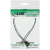InLine Lüfterkabel-Verlängerung 4pin Molex male/female 0,70m