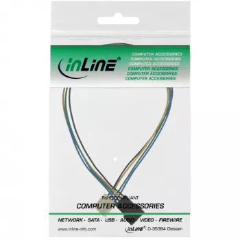 InLine Lüfterkabel-Verlängerung 4pin Molex male/female 0,70m