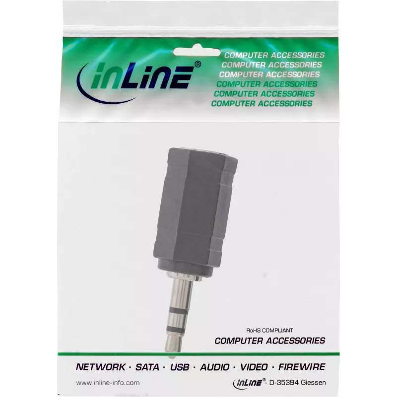 Audio-Adapter 2,5-mm-Klinkenbuchse / 3,5-mm-Klinkenstecker Stereo InLine 99309