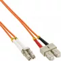 Glasfaser-Duplexkabel LC/SC InLine 88638 50/125µm OM2 25m