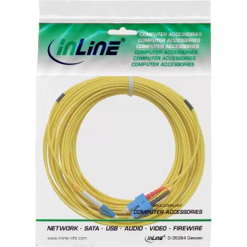 Glasfaser-Duplexkabel LC/SC 9/125µm OS2 2m InLine 88656D