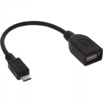 InLine Micro-USB-OTG-Adapterkabel, Micro-B-Stecker auf USB-A-Buchse, 0,1 m