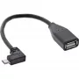 InLine Micro USB OTG Adapterkabel Micro-B Stecker gewinkelt auf USB A Buchse 0,1 m
