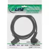 InLine Netzkabel, CEE 7/7 gewinkelt / 3-polig IEC C13 links gewinkelt, schwarz, 1m