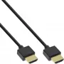 InLine High Speed HDMI Kabel mit Ethernet, AM/AM, super flach, schwarz/gold, 1m