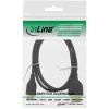 InLine High Speed HDMI-Kabel mit Ethernet, AM/CM, superflach, schwarz/gold, 1m