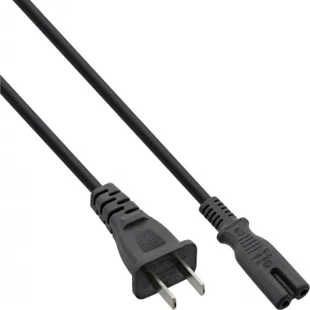 InLine Netzkabel China-Stecker auf Euro8 IEC-C7, schwarz, 1,8 m