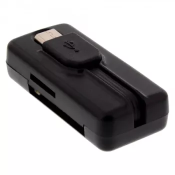 InLine OTG Kartenleser Dual Flex für SD, microSD mit USB-Port und 2 Kartenslots
