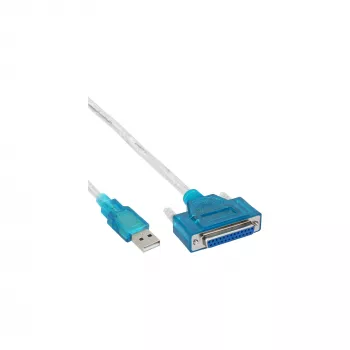 USB-Druckerkabel InLine 33397I 1,8 m Typ-A-Stecker auf DB25-Buchse