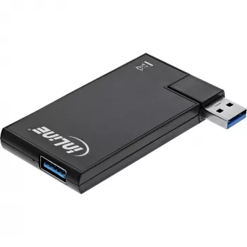 InLine USB 3.0 drehbarer Hub, 4 Ports, schwarz