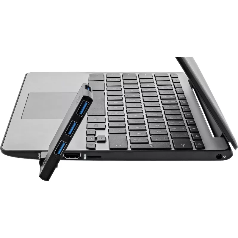 InLine USB 3.0 drehbarer Hub, 4 Ports, schwarz