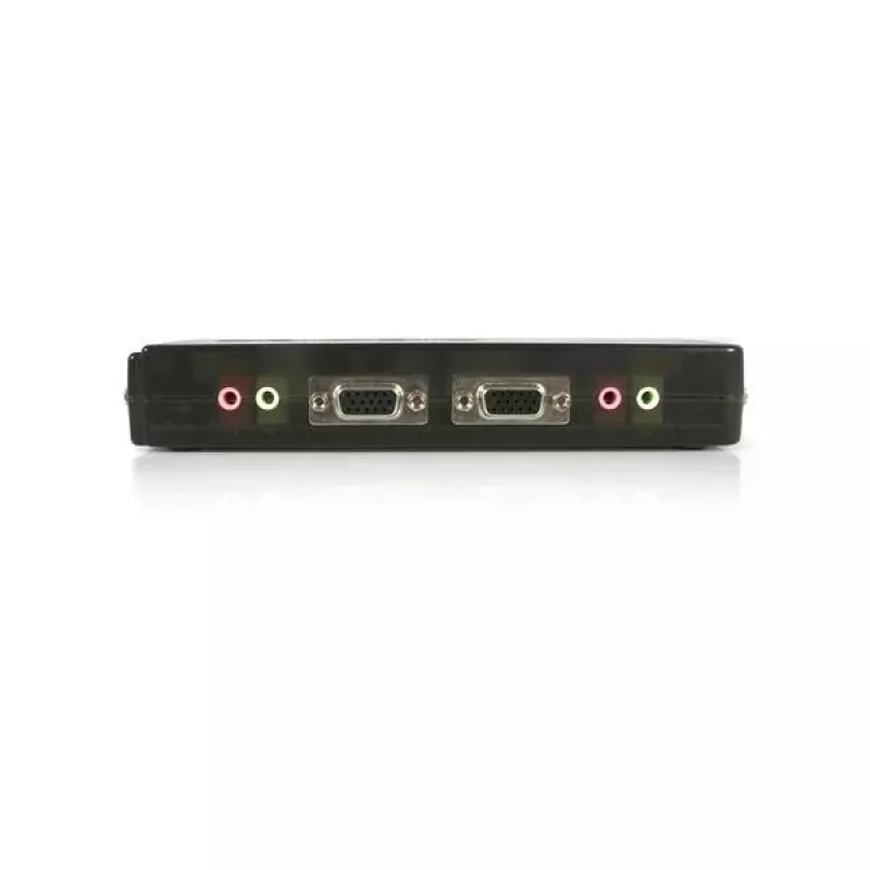 StarTech.com 4-Port schwarzer USB-KVM-Switch-Kit mit Kabeln und Audio
