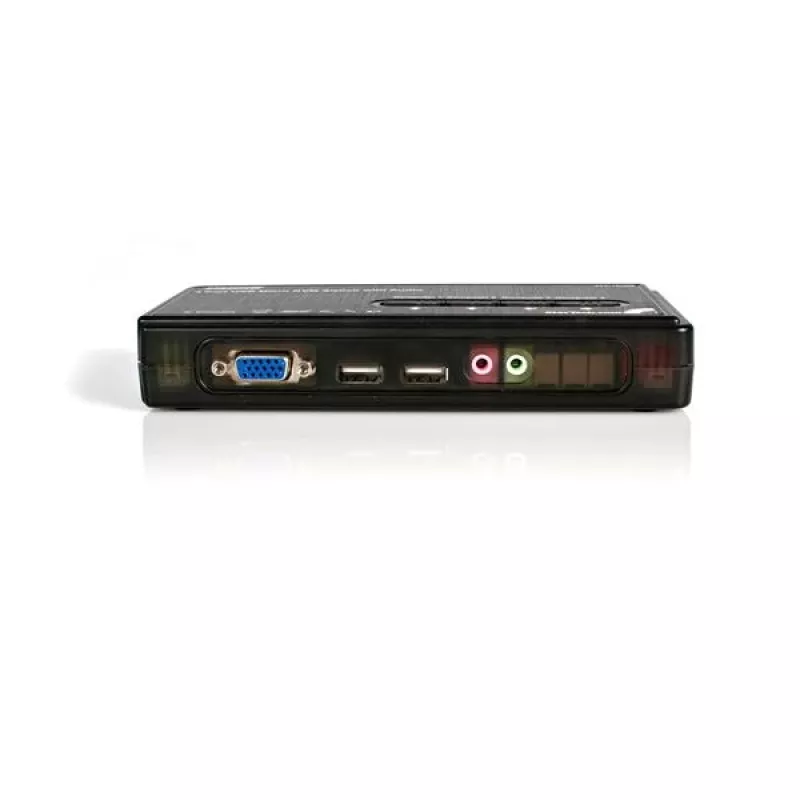 StarTech.com 4-Port schwarzer USB-KVM-Switch-Kit mit Kabeln und Audio