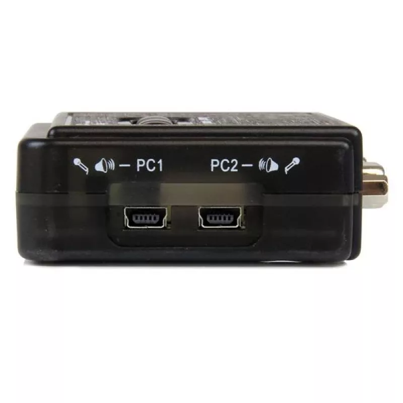 StarTech.com 2-Port Schwarz USB KVM Switch Kit mit Audio und Kabeln