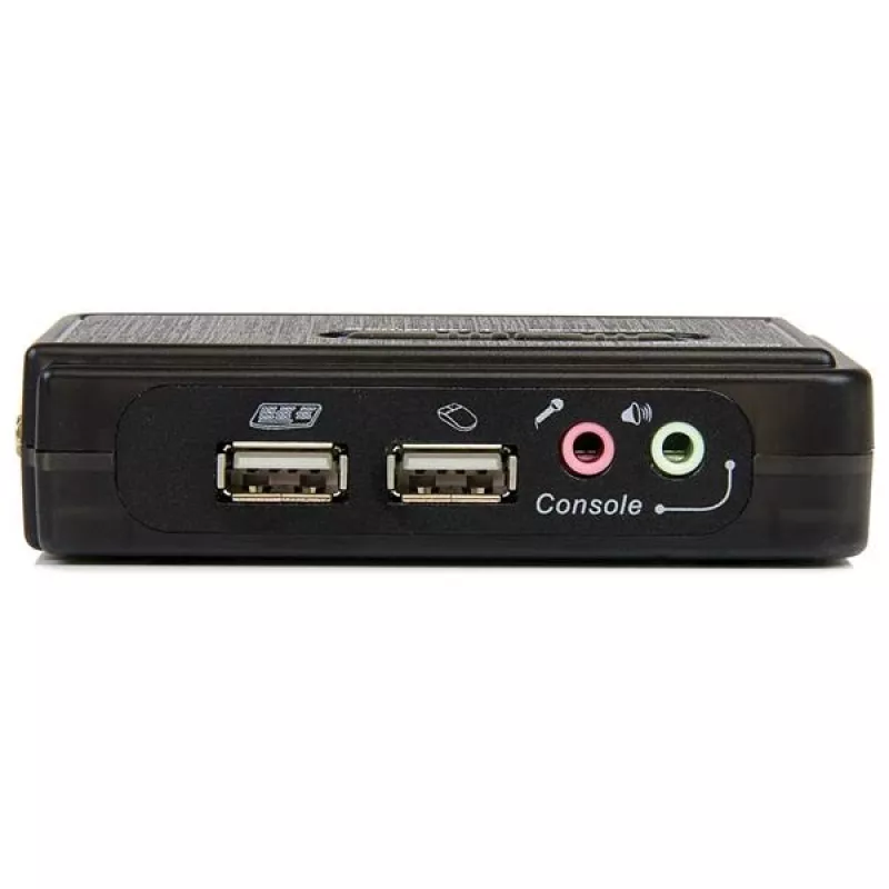 StarTech.com 2-Port Schwarz USB KVM Switch Kit mit Audio und Kabeln
