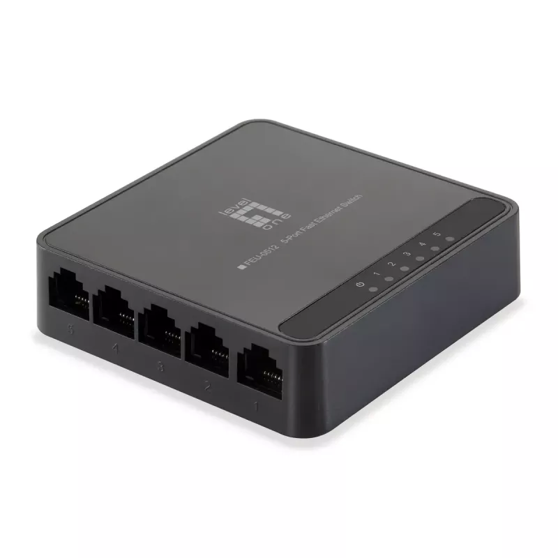 Netzwerk-Switch LevelOne FEU-0512 Fast Ethernet 10/100 Schwarz