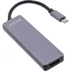InLine Multi-Hub USB 3.2 Gen.1, 2x USB-A, HDMI 4K/30Hz, Kartenleser, Alu, grau