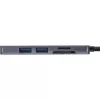 InLine Multi-Hub USB 3.2 Gen.1, 2x USB-A, HDMI 4K/30Hz, Kartenleser, Alu, grau