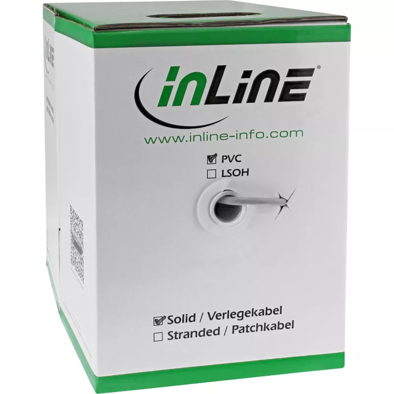 InLine Massives Installationskabel F/UTP Cat.5e AWG24 CCA PVC 100m