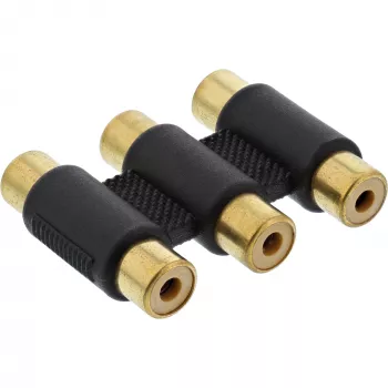 InLine Audio Adapter 3x Cinch-Buchse/Buchse vergoldet 99319