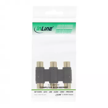 InLine Audio Adapter 3x Cinch-Buchse/Buchse vergoldet 99319