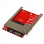 StarTech.com mSATA SSD zu 2,5-Zoll-SATA-Adapterkonverter, SATA, mSATA, Schwarz, Rot, Silber, CE, FCC, 6 Gbit/s, -40 - 85 °C