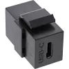 InLine USB 3.1 Snap-In-Modul, USB-C Buchse/Buchse, schwarzes Gehäuse