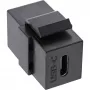 InLine USB 3.1 Snap-In-Modul, USB-C Buchse/Buchse, schwarzes Gehäuse
