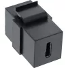 InLine USB 3.1 Snap-In-Modul, USB-C Buchse/Buchse, schwarzes Gehäuse
