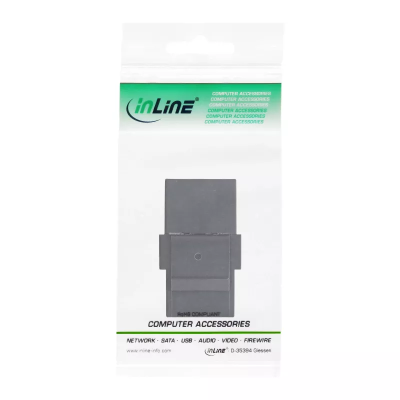 InLine USB 3.1 Snap-In-Modul, USB-C Buchse/Buchse, schwarzes Gehäuse