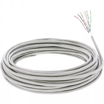 InLine Telefonkabel 12-adrig, Massivdraht-Installation 6x2x0,6mm geschirmt 100m