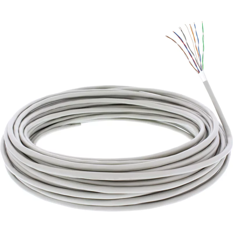InLine Telefonkabel 12-adrig, Massivdraht-Installation 6x2x0,6mm geschirmt 100m