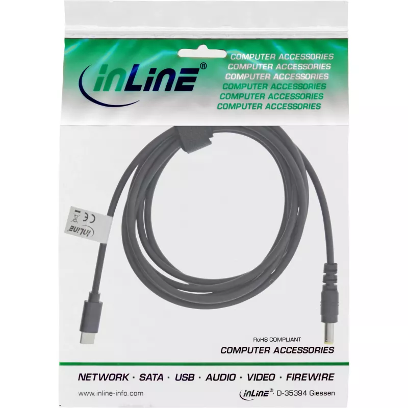 InLine USB-C auf ASUS/Lenovo Notebook (rund) Ladekabel, 2m
