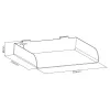 Modulares Regal InLine Slatwall Shelf large weiß Stahl 318 mm 250 mm 68 mm