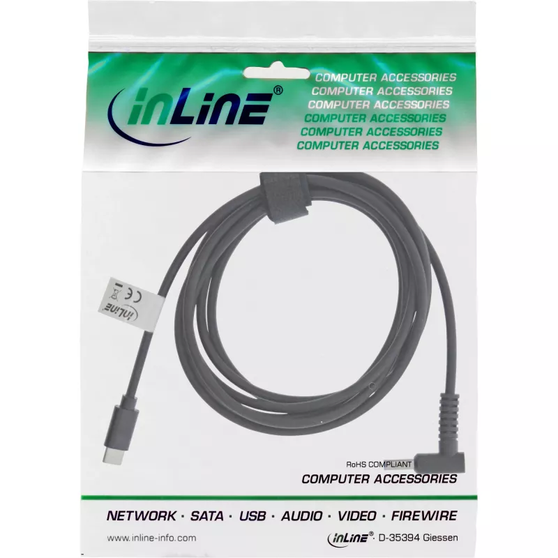 InLine USB-C auf HP Notebook (rund/klein) Ladekabel, 2 m
