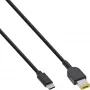 InLine USB-C auf Lenovo Notebook (rechteckig) Ladekabel, 2 m
