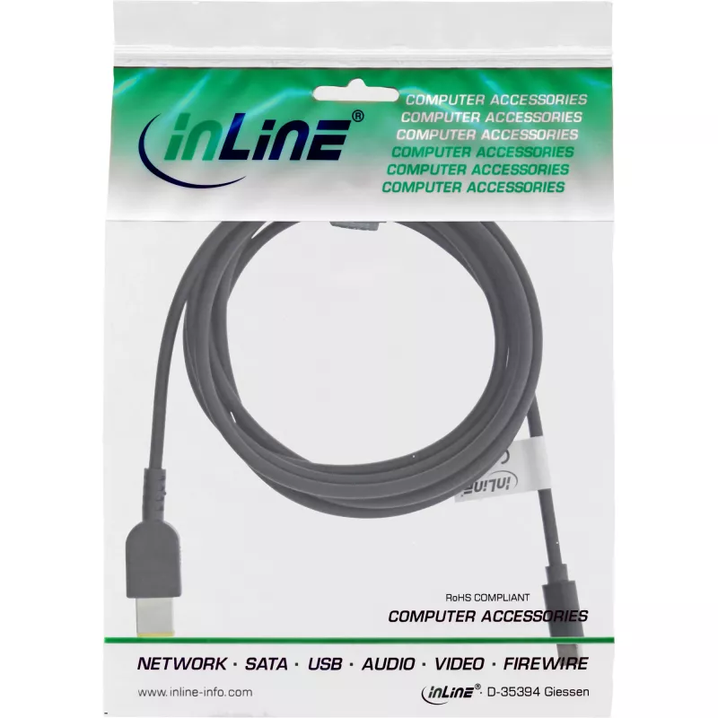 InLine USB-C auf Lenovo Notebook (rechteckig) Ladekabel, 2 m