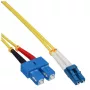 Glasfaser-Duplexkabel LC/SC 9/125µm OS2 3m InLine 88656N