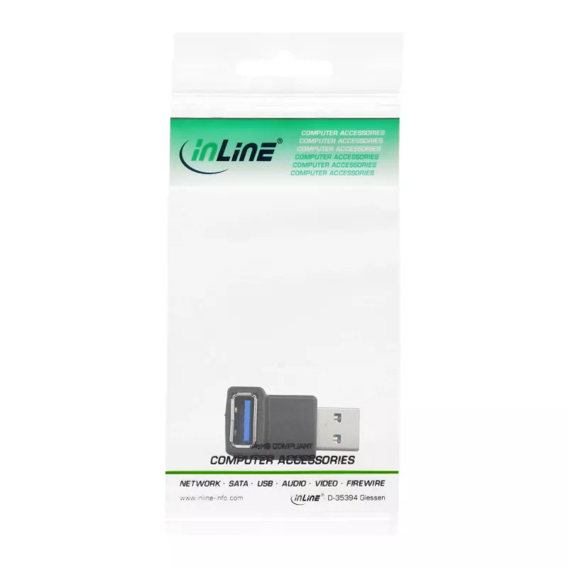 USB 3.0 Adapter Typ A Stecker / A Buchse abgewinkelt 90° InLine 35300R