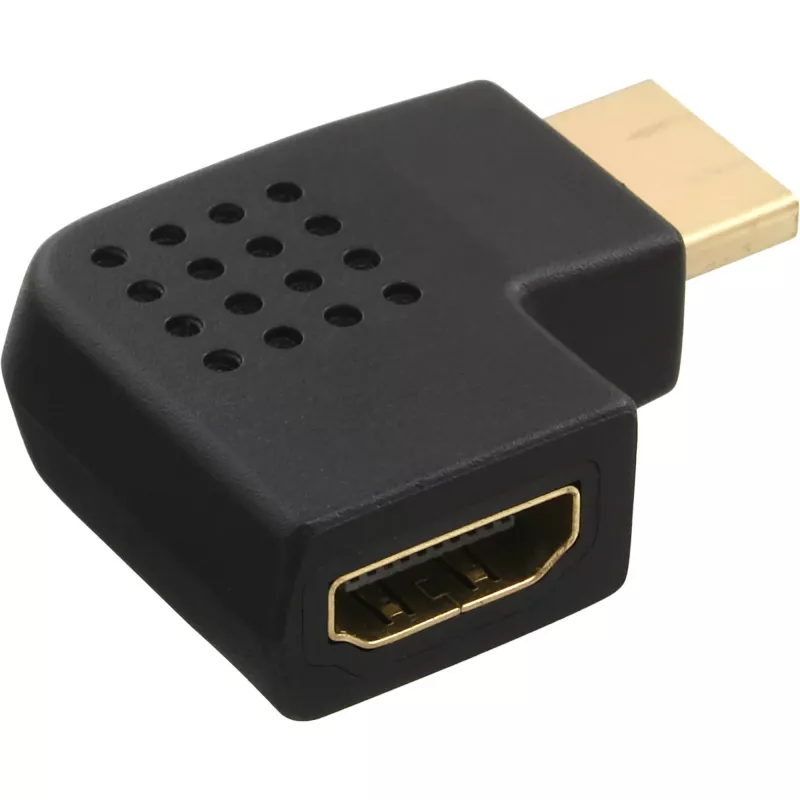 InLine HDMI-Adapter Stecker Buchse seitlich abgewinkelt links vergoldet 17600S